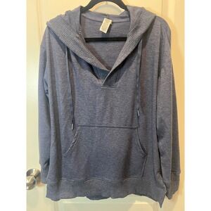 RBX Active Heathered‎ Blue Pullover Hoodie Sweatshirt Women's M/M